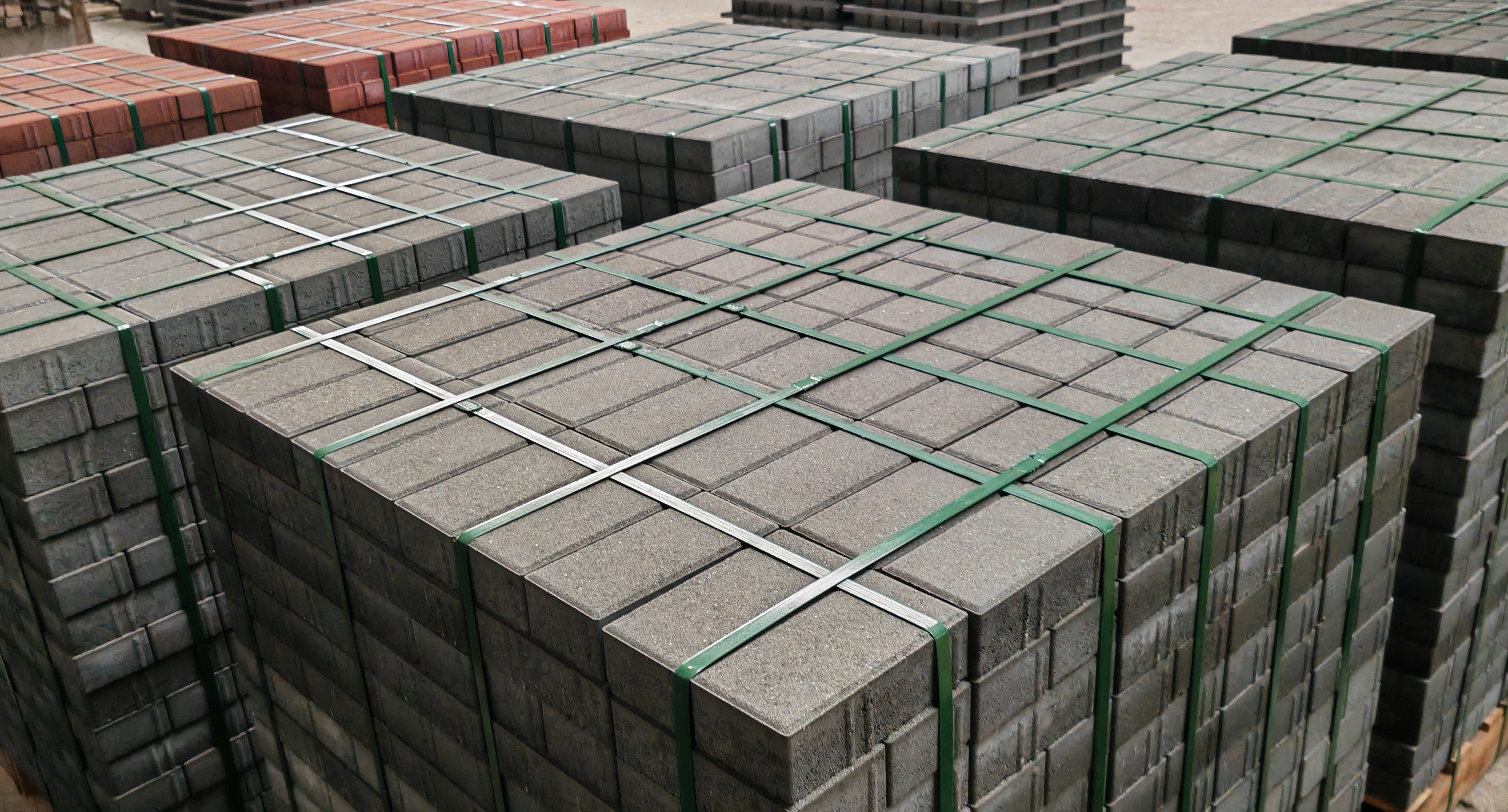 Eco-friendly Green Concrete Pavers Eco-friendly green concrete pavers manufactured by Qunfeng in Guangdong