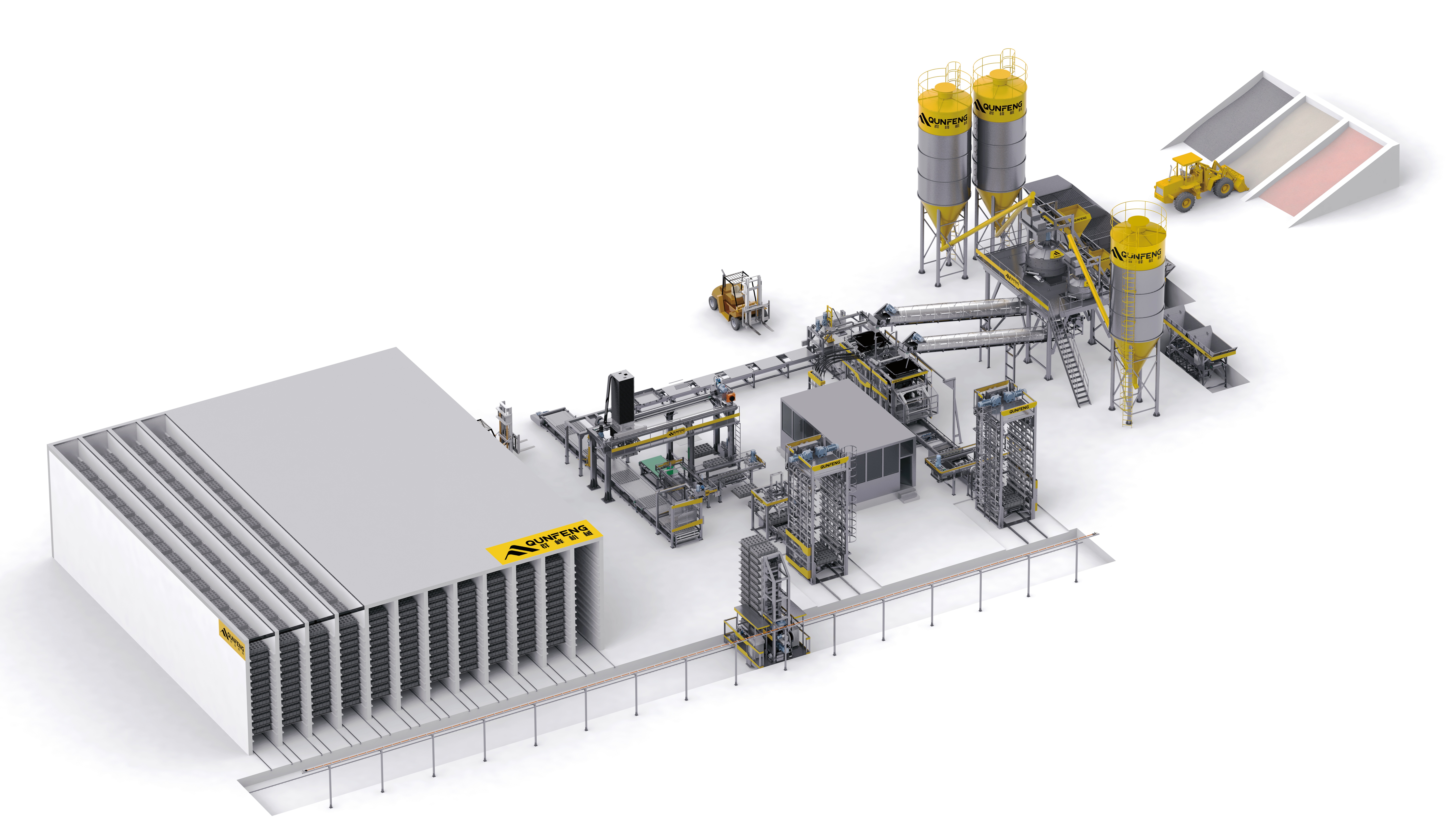 The industry’s most advanced intelligent concrete product production line The industry’s most advanced intelligent concrete product production line