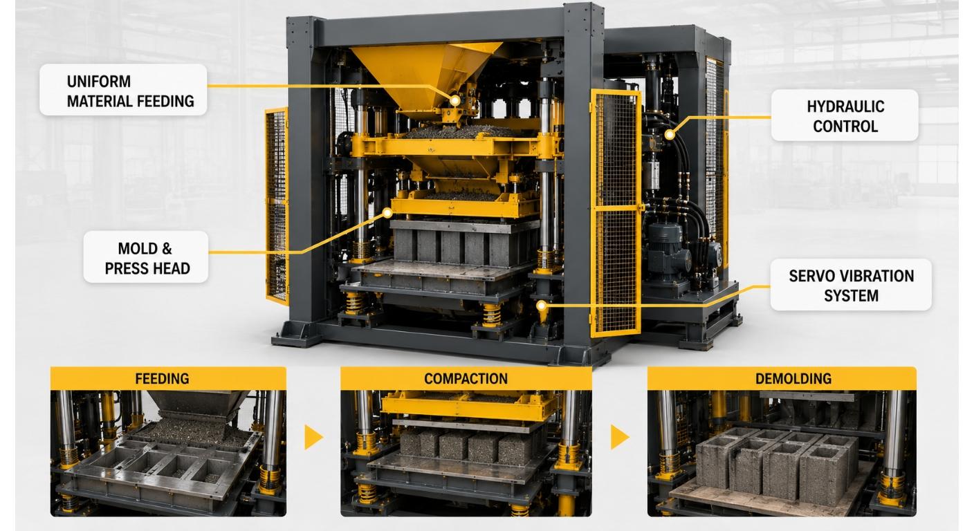 Automatic Concrete Block Making Machine