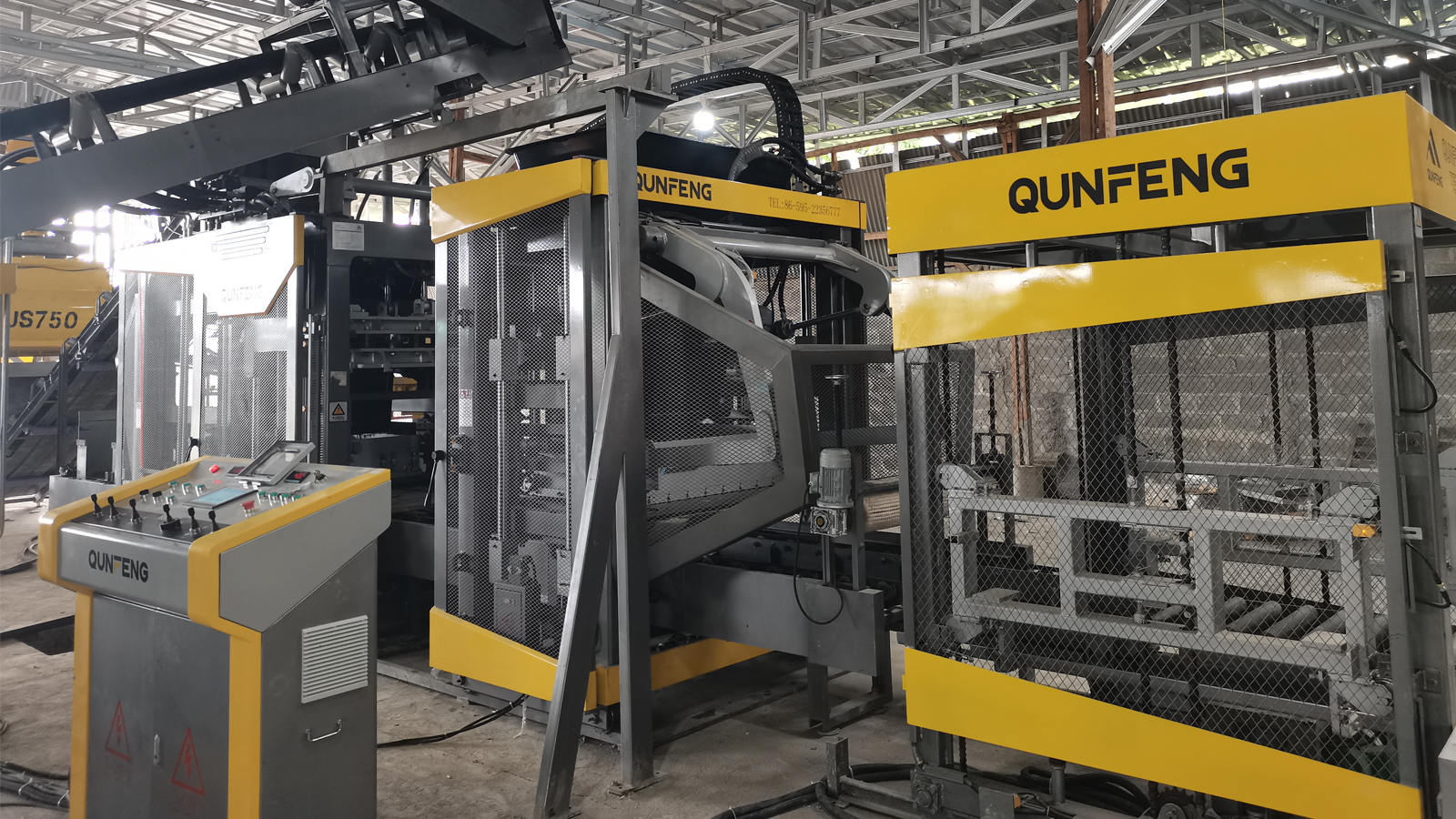 The QS1300 Automatic Block Production Line in Jakarta, Indonesia