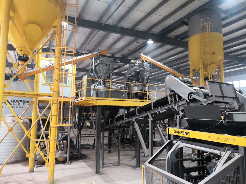 the construction waste block production line in Jiangsu