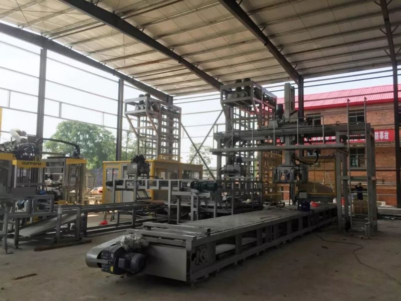 the palletizing system of the pavement block production line in Hunan