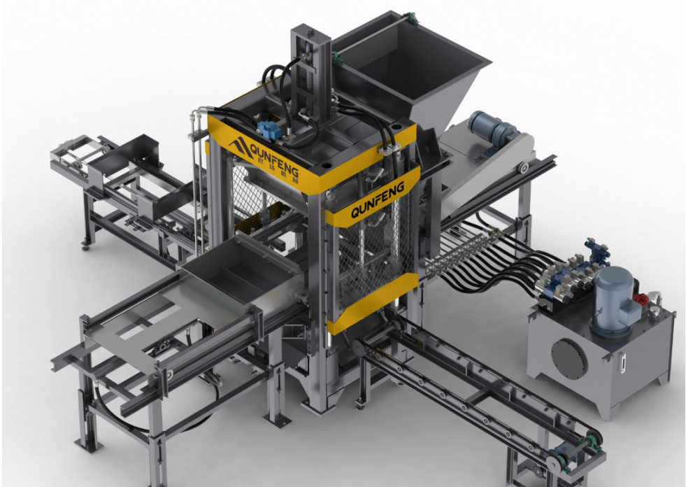 Automatic hollow block machine