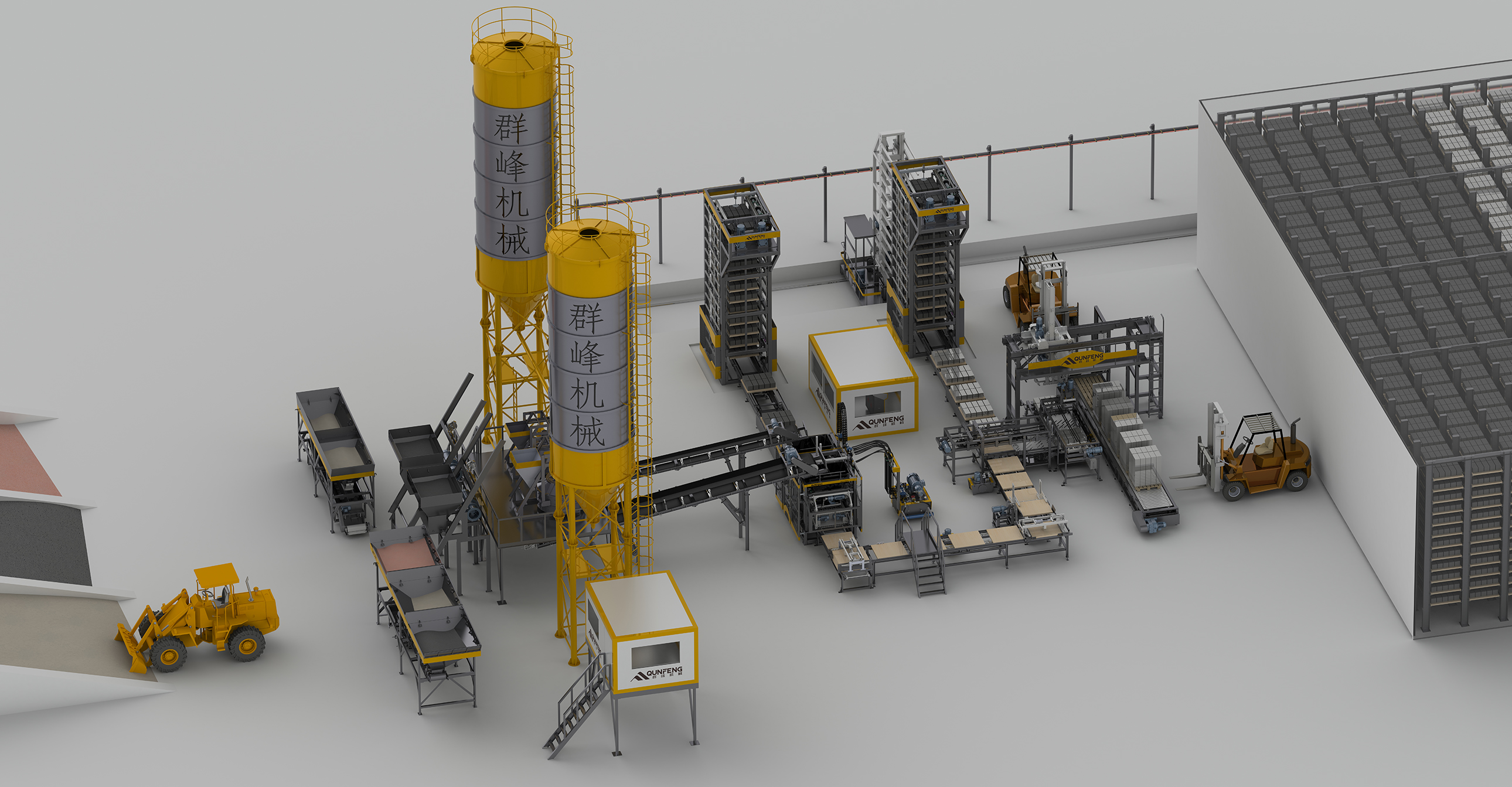 Fully automatic block production line