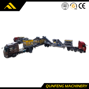 The Mobile Building Waste Production Line Brick Making Site