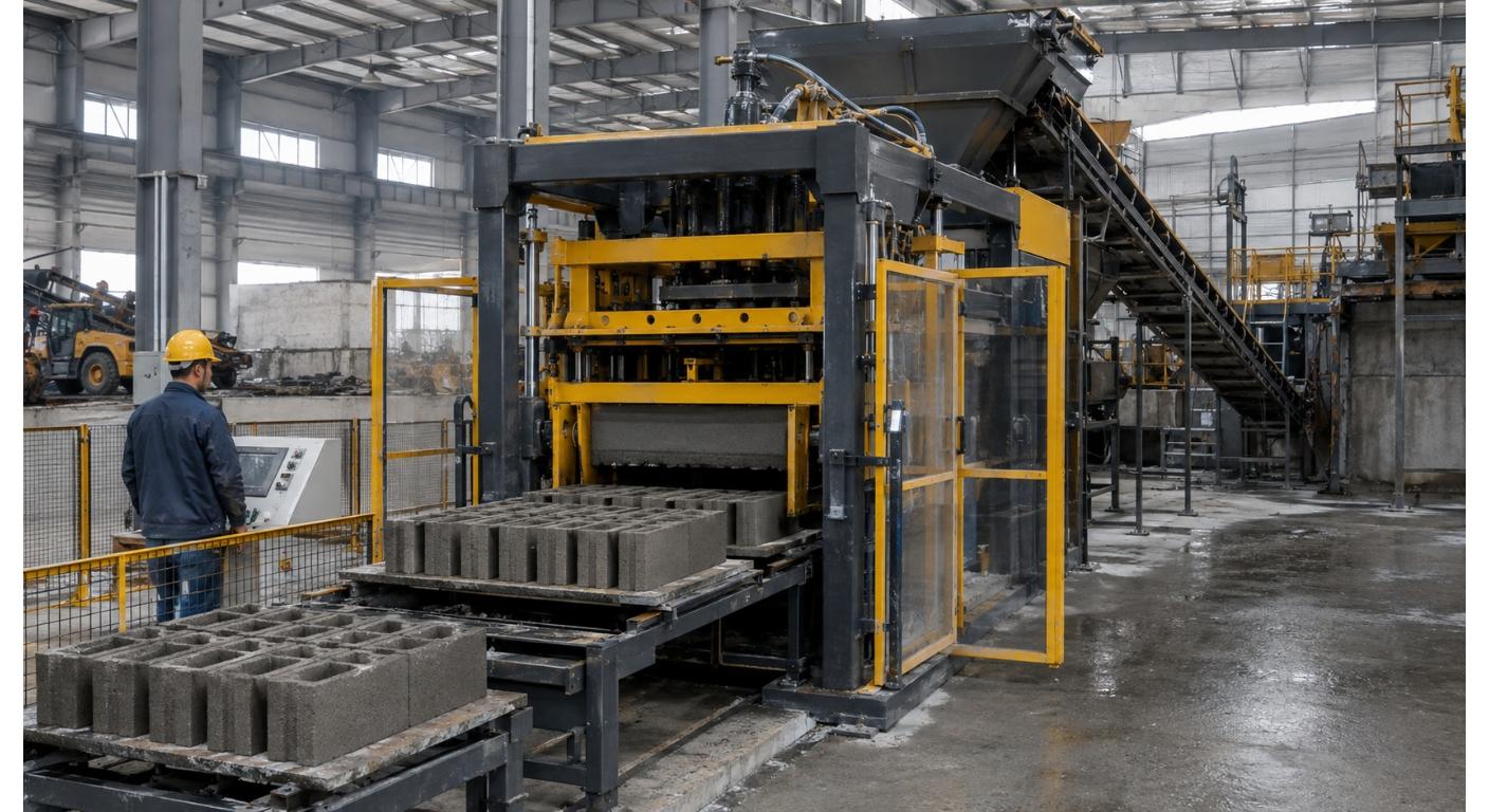 Automatic Concrete Block Making Machine