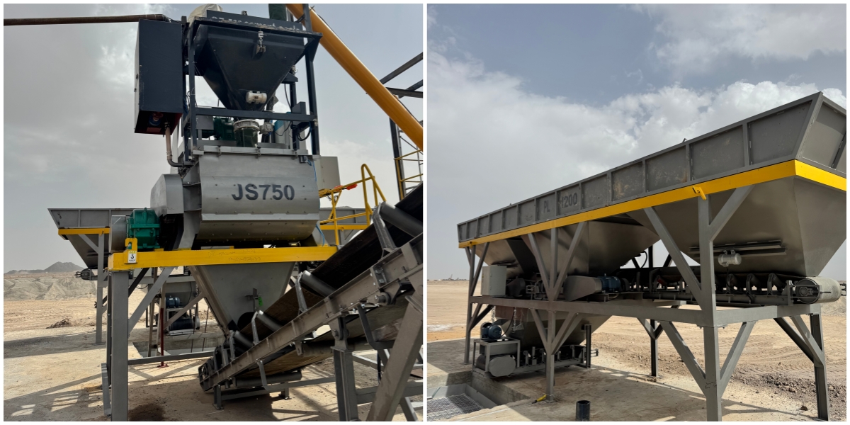Automated batching system of Qunfeng concrete block making machine in Pakistan