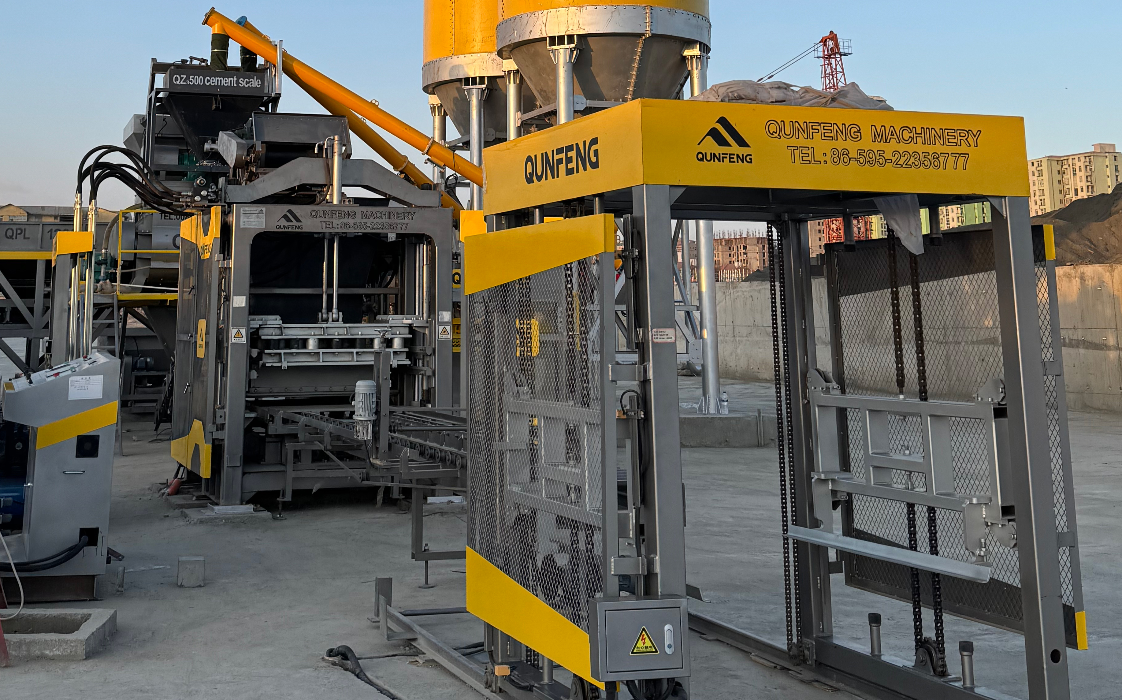 Ethiopia — QS Series Automatic Concrete Product Production Line